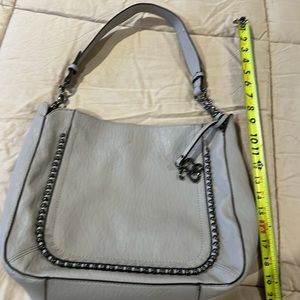 Gray tote style bag